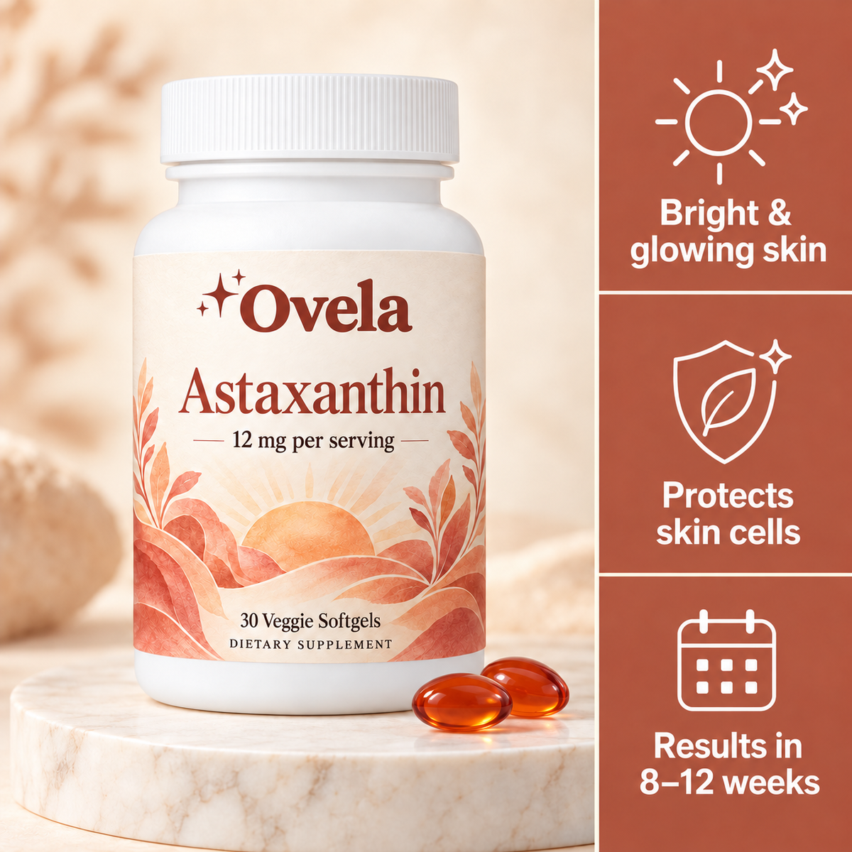 Capsules molles d'astaxanthine pure