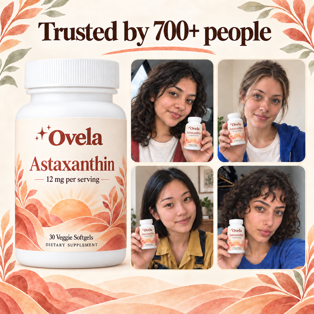 Capsules molles d'astaxanthine pure