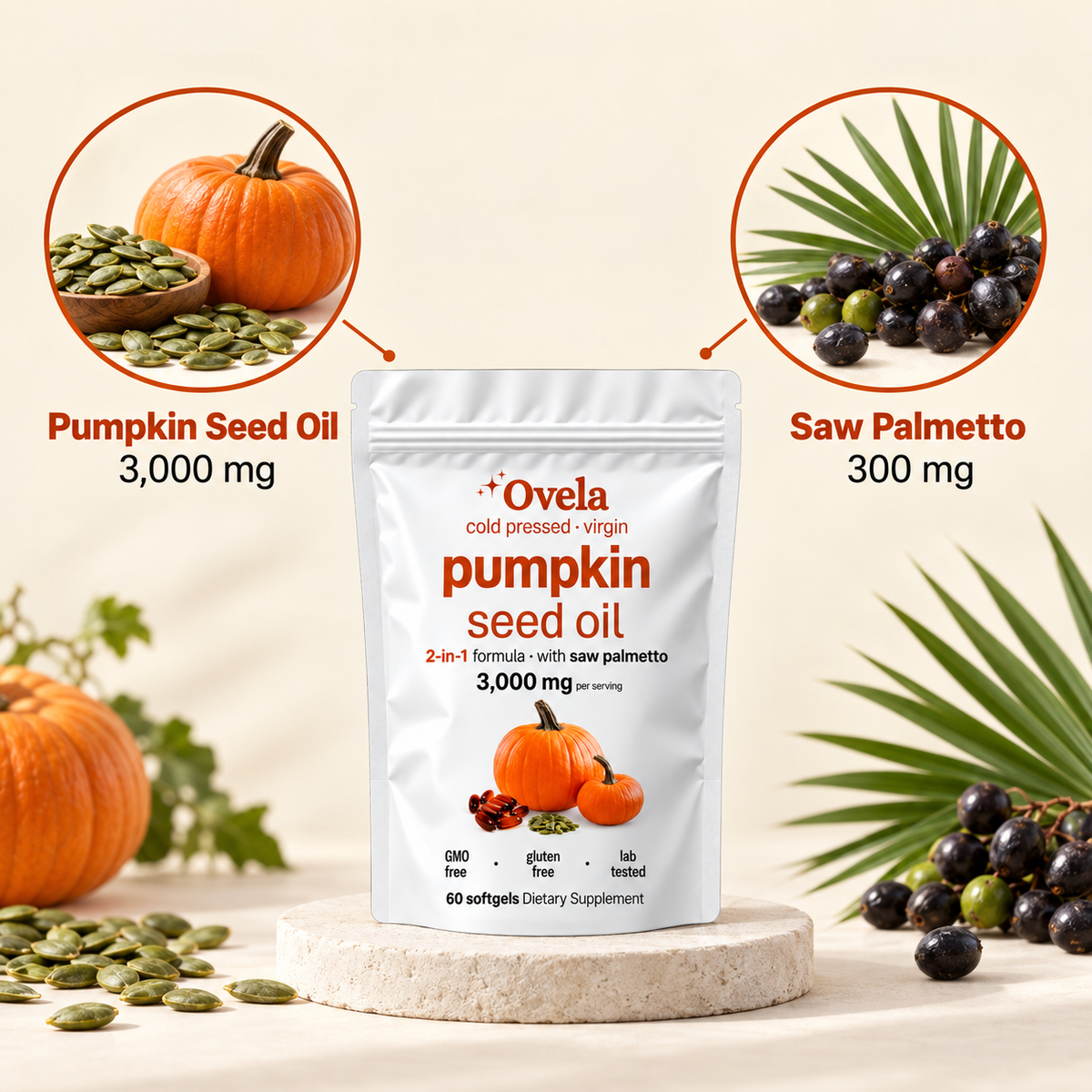 Pumpkin Seed Oil & Saw Palmetto Capsules
